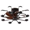 Ceiling Fan 21.7" with Dimmable Light DC Motor and 6 Speeds Reversible with Remote Control Flush Mount Low Profile Indoor with 5 Blade for Living Room