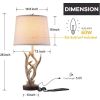 Table Lamp for Bedroom Rustic Western Style Table Lamp Set 2 Pcs Country Brown Lamps for Room Reading Light Desk Bedside Indoor