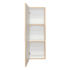 DEPOT E-SHOP Magna Medicine Single Door Cabinet, Three Shelves, Light Oak / White