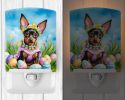 NEW Miniature Pinscher Easter Egg Hunt Ceramic Night Light Compact, UL-Certified, Ideal for Bedroom, Bathroom, Nursery, Hallway, Kitchen, 6x4x3