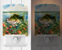 NEW Largemouth Bass Ceramic Night Light Compact, UL-Certified, Ideal for Bedroom, Bathroom, Nursery, Hallway, Kitchen, 6x4x3, Multicolor