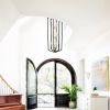 12-Light Lantern Tired Farmhouse Ceiling Hanging Light Black Chandelier Metal Modern Pendant Light Fixtures for Kitchen Island Dining Room Living Room