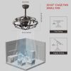 Best sells Modern Enclosed Ceiling Fan Indoor with Remote Control and Bladeless Rust Red Industrial Ceiling Fan Light Kit