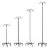 2 Pack Outdoor String Light Poles Stand Poles for Hanging Outside String Lights Adjustable Metal String Light Pole Stakes