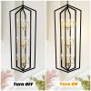 12-Light Lantern Tired Farmhouse Ceiling Hanging Light Black Chandelier Metal Modern Pendant Light Fixtures for Kitchen Island Dining Room Living Room