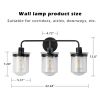 Wall Sconces Set of 3 with Clear Glass Shade,Modern Wall Sconce