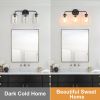 3-Light with Clear Glass Glacier Shade Unique Hand-make Lampshade Industrial Indoor Light Fixture for Bathroom Living Room Bedroom E26 Socket [No Bulb