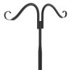 2 Pack Outdoor String Light Poles Stand Poles for Hanging Outside String Lights Adjustable Metal String Light Pole Stakes