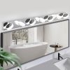 Modern 7-Light LED Vanity Light Fixture - Chrome Finish with Acrylic Light Shades - Energy-Efficient Bathroom Wall Sconce - Dimmable, 52.2-Inch Length