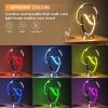Modern Spiral Table Lamp, Touch Dimmable LED Bedside Lamp, Modern Nightstand Lamp with 10 Lighting Modes, Valentine's Day Gift