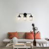 Wall Sconces Set of 3 with Clear Glass Shade,Modern Wall Sconce