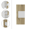 DEPOT E-SHOP Magna Medicine Single Door Cabinet, Three Shelves, Light Oak / White