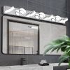Modern 7-Light LED Vanity Light Fixture - Chrome Finish with Acrylic Light Shades - Energy-Efficient Bathroom Wall Sconce - Dimmable, 52.2-Inch Length