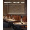 Cordless Table Lamp, Portable LED Desk Lamp, 5000mAh Battery Operated, 3 Color Stepless Dimming Up