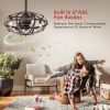 Best sells Modern Enclosed Ceiling Fan Indoor with Remote Control and Bladeless Rust Red Industrial Ceiling Fan Light Kit