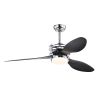 52'' ABS Blades Ceiling Fan with Lights and Remote (6 Speeds Adjustable) , DC Motor Modern Ceiling Fan with 3 ABS Fan Blades & 2 Down Rods