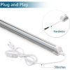 Barrina LED Shop Light, 8FT 72W 9000LM 5000K, Daylight White, V Shape, Clear Cover, Hight Output, Linkable , T8 LED Tube Lights