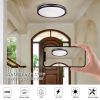 15.75in LED Ceiling Light Fixture 24W,2400LM, 5 CCT Colors 2700K 3000K 3500K 4000K 5000K, Dimmable Modern Light Fixture for Bedroom Bathroom Hallway