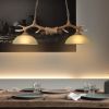 Double Antler light Chandelier Vintage chandelier Lighting Restaurant Room Decoration romantic light for bedroom hanging lamp