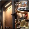 Double-Sided LED Closet Light with Motion Sensor, USB Rechargeable, Adjustable Brightness, and 3 Lighting Modes - Perfect for Cabinets, Bedrooms