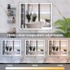 30x36 inch LED Bathroom Vanity Mirror Wall Mounted Adjustable White/Warm/Natural Lights Anti-Fog Touch Switch with Memory Modern Smart Large Bathroom