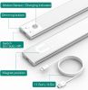 Double-Sided LED Closet Light with Motion Sensor, USB Rechargeable, Adjustable Brightness, and 3 Lighting Modes - Perfect for Cabinets, Bedrooms