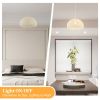 Farmhouse Rattan Pendant Lights with Adjustable Hanging Rope
