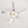 52" Elegant Ceiling Fan Light with Remote, Crystal Chandelier Fan 5 Chrome Reversible Wood Blades for Dinning Room Bedroom Living Room