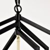 12-Light Lantern Tired Farmhouse Ceiling Hanging Light Black Chandelier Metal Modern Pendant Light Fixtures for Kitchen Island Dining Room Living Room