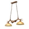 Double Antler light Chandelier Vintage chandelier Lighting Restaurant Room Decoration romantic light for bedroom hanging lamp