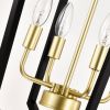 12-Light Lantern Tired Farmhouse Ceiling Hanging Light Black Chandelier Metal Modern Pendant Light Fixtures for Kitchen Island Dining Room Living Room
