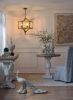 3 - Light Wood Drum Chandelier, Hanging Light Fixture with Adjustable Chain for Kitchen Dining Room Foyer Entryway, Bulb Not Included