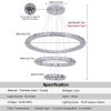 Modern Crystal Ceiling Chandelier Round Ring Lamp Suspension Fixtures Dining Room Furniture Plafon Led Luminaire Pendant Lights