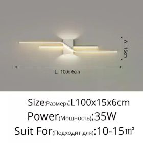 Modern Minimalist LED Wall Lamp Foyer Indoor Bedroom Study Room Living Room TV Background Wall Decorative Light (Lampshade Color: A White 100cm, Body Color: Warm light)