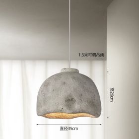 Wabi Sabi Cream Style Led Chandelier Restaurant Bar Dining Room Home Decor Pendant Lights Bedroom Bedside Hanging Lamp Fixture (Emitting Color: warm light, Body Color: D-D35 H26cm)