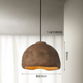 Wabi Sabi Cream Style Led Chandelier Restaurant Bar Dining Room Home Decor Pendant Lights Bedroom Bedside Hanging Lamp Fixture (Emitting Color: warm light, Body Color: E-D35 H26cm)