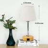 Bedside Table Lamps Set of 2 -LED Bulbs Included, Touch Control Lamp with USB C+A Charging Ports & AC Outlet, 3-Way Dimmable