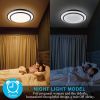 Depuley 50cm 48W Modern Smart Round LED Ceiling Light with Remote Control 3 Color Changeable for Bedroom Living Room Office