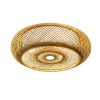 E27 Bamboo Flush Mount Ceiling Light Rustic Rattan Ceiling Fixture Hanging Lamp 3-Lamp 110V/220V 40/50cm (Bulb Not Included)