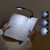 LED Clip On Reading Light 3 Brightness Levels Eye Care Book Lamp Bright LED Clip Lights For Reading In Bed Lightweight Ideal For