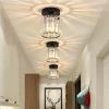 Home Decor Led Lights Crystal Ceiling Lamps Plafonnier Luminaria De Teto Para Sala Round Square Chandelier for Living Room Porch