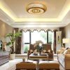 E27 Bamboo Flush Mount Ceiling Light Rustic Rattan Ceiling Fixture Hanging Lamp 3-Lamp 110V/220V 40/50cm (Bulb Not Included)